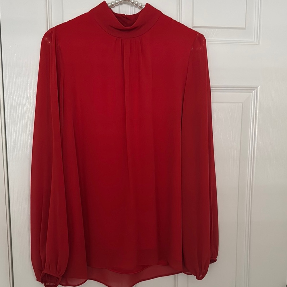 Elegant Red Women's Blouse